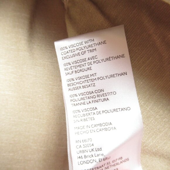 NWT Anthropologie The Somerset Mini Skirt: Faux Leather Edition Off-White XL - Picture 8 of 10